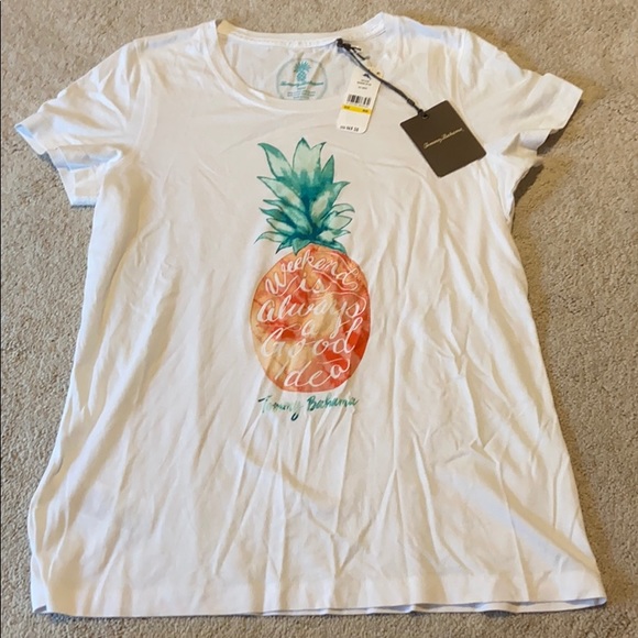 Nwt Tommy Bahama Pineapple White Shirt 